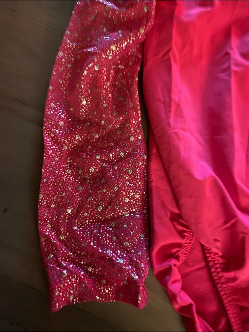 Girls Pink Sparkle Long-Sleeve Leotard Costume size 7/8